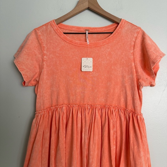 Free People Peach Carissa Tee Dress - Picture 4 of 8